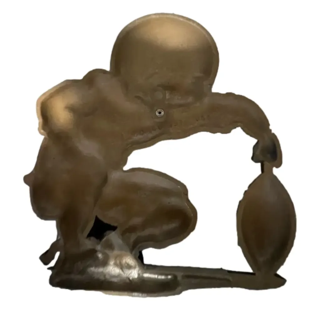 Vintage Homco 1976 Set of 2 Cast Aluminum Metal Football Players Wall Art/Decor